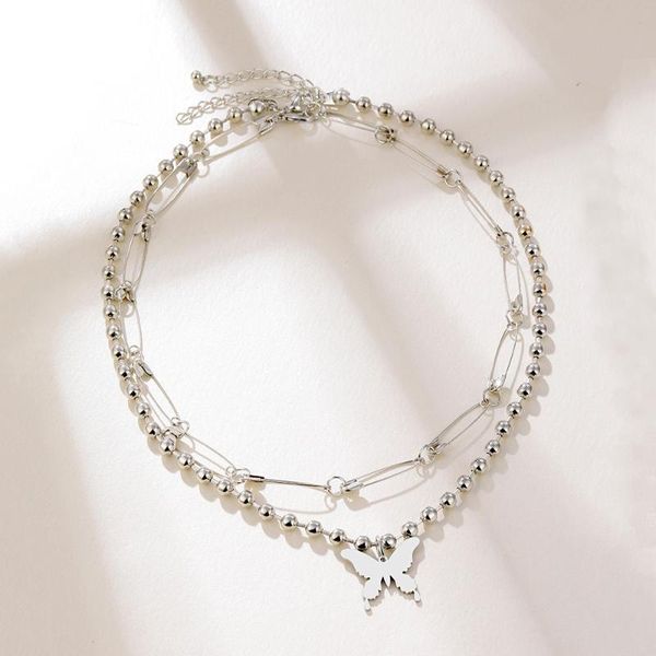 pendant necklaces lost lady hip hop butterfly safe pin necklace for women layers choker metal chain wholesale jewelry gift, Silver
pendant necklaces lost lady hip hop butterfly safe pin necklace for women layers choker metal chain wholesale jewelry gift, Silver