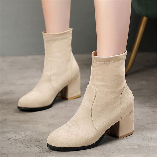 boots 35-43 ankle for women plush warm heel 5 cm winter shoes, Black
boots 35-43 ankle for women plush warm heel 5 cm winter shoes, Black