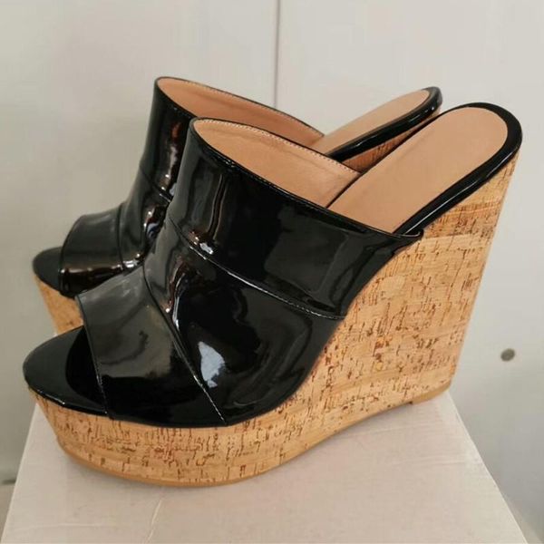 slippers shofoo shoes,elegant fashionable women's shoes, patent leather, about 15cm wedges heel slippers, outdoor slippers,size:34-45, Black
slippers shofoo shoes,elegant fashionable women's shoes, patent leather, about 15cm wedges heel slippers, outdoor slippers,size:34-45, Black
