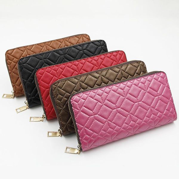wallets stylish casual women's long zippered purse large-capacity single-pull bag1, Red;black
wallets stylish casual women's long zippered purse large-capacity single-pull bag1, Red;black
