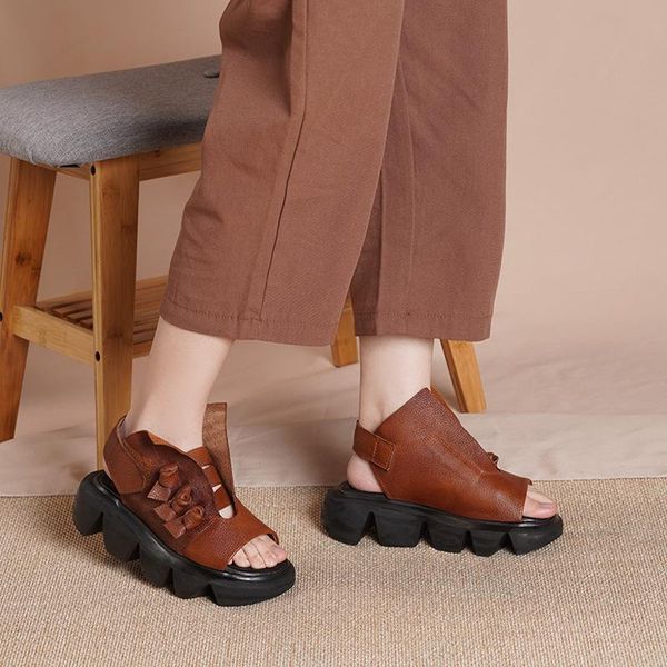 sandals women leather soft summer shoes for high heels wedge handmade genuine fish mouth brand, Black
sandals women leather soft summer shoes for high heels wedge handmade genuine fish mouth brand, Black