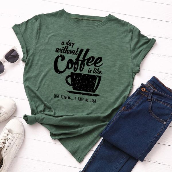 women's t-shirt funny coffee saying a day without graphic shirts women short sleeve cotton summer t-shirts female tee shirt, White
women's t-shirt funny coffee saying a day without graphic shirts women short sleeve cotton summer t-shirts female tee shirt, White