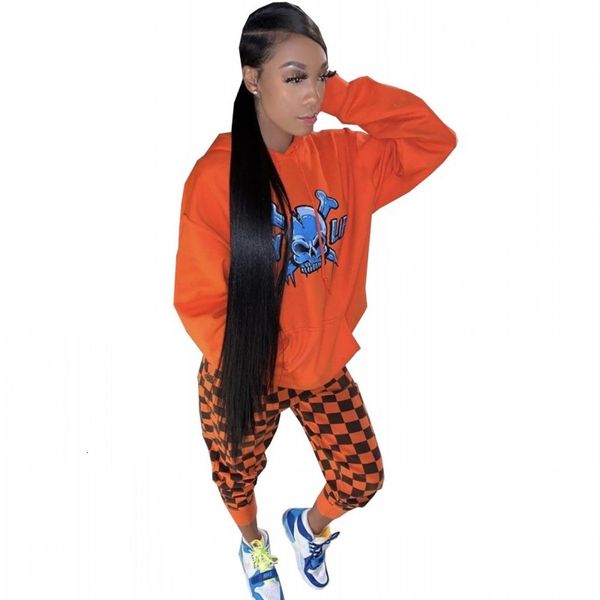 2 sets of two women's front pocket hoodies and plaid pants define autumn fashion skull impression sweat suit outfits jtwu, Gray
2 sets of two women's front pocket hoodies and plaid pants define autumn fashion skull impression sweat suit outfits jtwu, Gray