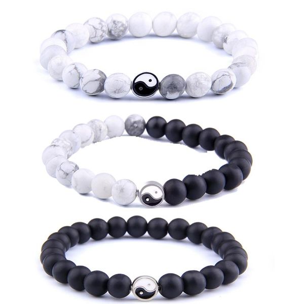 beaded, strands tai chi couple bracelet simple white pine frosted black glass beach party mens
beaded, strands tai chi couple bracelet simple white pine frosted black glass beach party mens