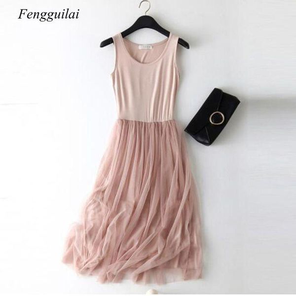 casual dresses sleeveless mesh patchwork basic spaghetti strap dress for women 2021 spring tulle elastic lace vest summer female, Black;gray
casual dresses sleeveless mesh patchwork basic spaghetti strap dress for women 2021 spring tulle elastic lace vest summer female, Black;gray