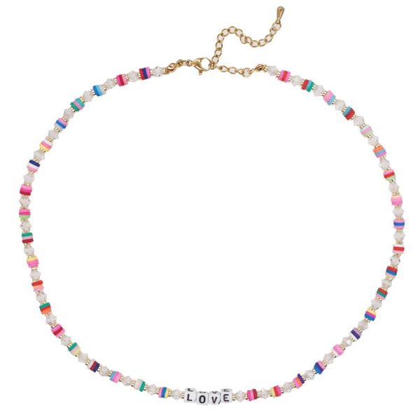 chokers go2boho transparent crystal beaded choker colorful polymer clay heishi necklaces for women love letter necklace fashion jewelry, Golden;silver
chokers go2boho transparent crystal beaded choker colorful polymer clay heishi necklaces for women love letter necklace fashion jewelry, Golden;silver