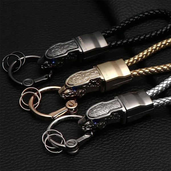 keychains car diamond key ring leopard head woven leather keychain pendant decoration housewarming party birthday gifts, Silver
keychains car diamond key ring leopard head woven leather keychain pendant decoration housewarming party birthday gifts, Silver