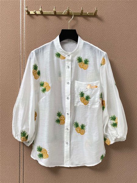 2021 spring new suit linen material lantern sleeve elastic cuff design embroidery small pineapple applique shirt half skirt 6ia7, White
2021 spring new suit linen material lantern sleeve elastic cuff design embroidery small pineapple applique shirt half skirt 6ia7, White