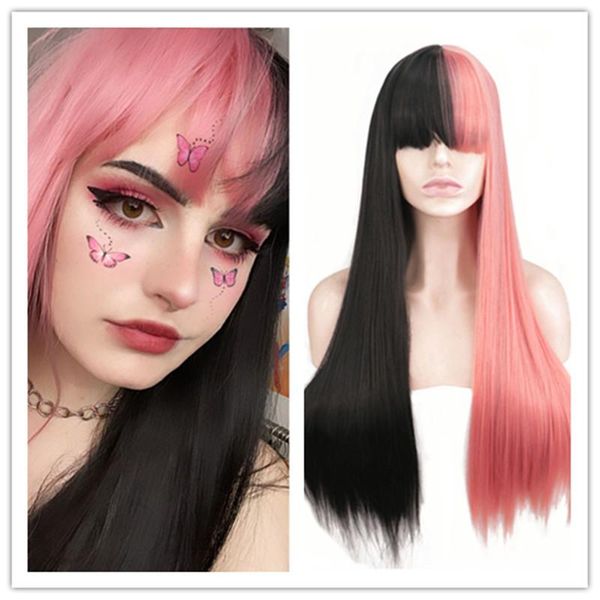 synthetic wigs suq women's long straight wig hair natural cosplay party half pink black heat resistant daily
synthetic wigs suq women's long straight wig hair natural cosplay party half pink black heat resistant daily