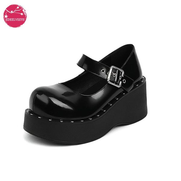 dress shoes women wedges heel goth mary janes platform round toe buckle ankle strap patent leather pumps comfort school cosplay, Black
dress shoes women wedges heel goth mary janes platform round toe buckle ankle strap patent leather pumps comfort school cosplay, Black