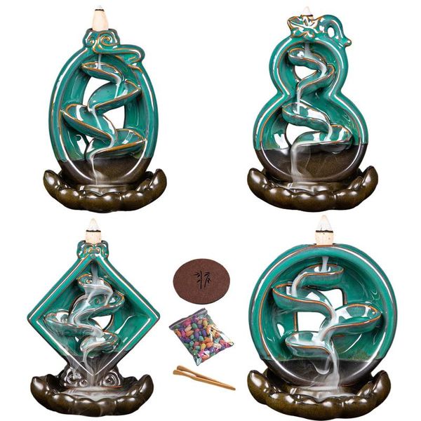 fragrance lamps backflow incense burner ceramic holder home decor creative furnishings with tweezers cone cushion
fragrance lamps backflow incense burner ceramic holder home decor creative furnishings with tweezers cone cushion