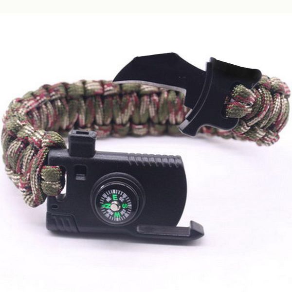link, chain military emergency braided men women paracord outdoor camping rescue rope bangles compass whistle knife, Black
link, chain military emergency braided men women paracord outdoor camping rescue rope bangles compass whistle knife, Black