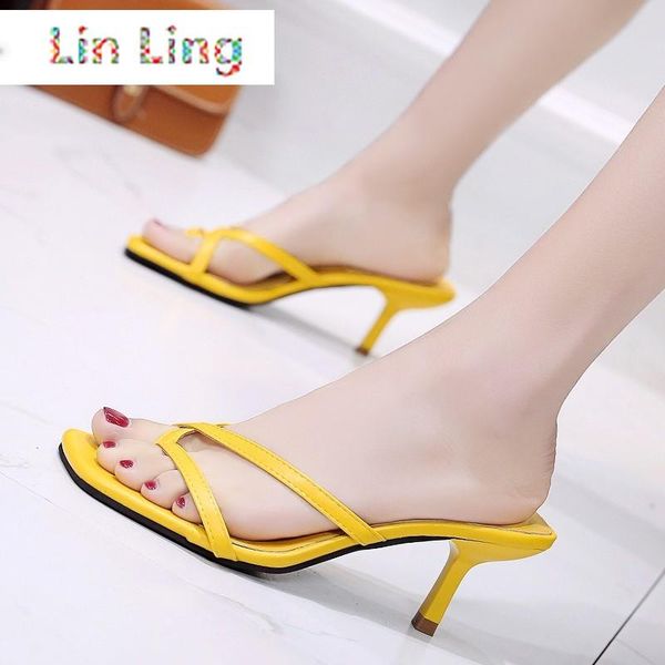 slippers rimocy clip-toe high heels women yellow black cross leather flip flops woman plus size party sandals mujer
slippers rimocy clip-toe high heels women yellow black cross leather flip flops woman plus size party sandals mujer