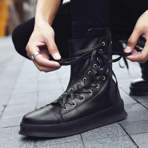 autumn winter black white zipper side lace high shoes hong kong and taiwan style loose pants star street men's boots, White;red
autumn winter black white zipper side lace high shoes hong kong and taiwan style loose pants star street men's boots, White;red