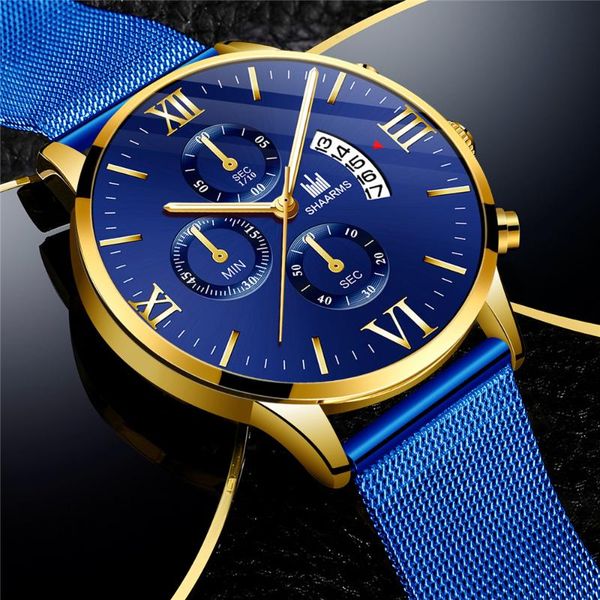 wristwatches 2021 mens watches blue quartz watch men waterproof golden male wristwatch relogio (small dial no work b3670, Slivery;brown
wristwatches 2021 mens watches blue quartz watch men waterproof golden male wristwatch relogio (small dial no work b3670, Slivery;brown