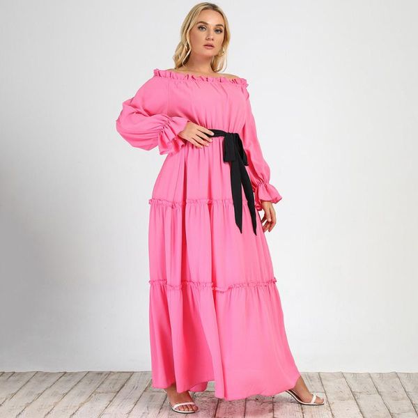 plus size dresses elegant lady maxi party dress for fashion women clothing pink flared sleeves off shoulder prom big swing vestido, Black
plus size dresses elegant lady maxi party dress for fashion women clothing pink flared sleeves off shoulder prom big swing vestido, Black