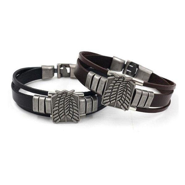 charm bracelets attack on titan bracelet anime trinket jewelry cuff bangles men women leather wristband punk wristlet, Golden;silver
charm bracelets attack on titan bracelet anime trinket jewelry cuff bangles men women leather wristband punk wristlet, Golden;silver