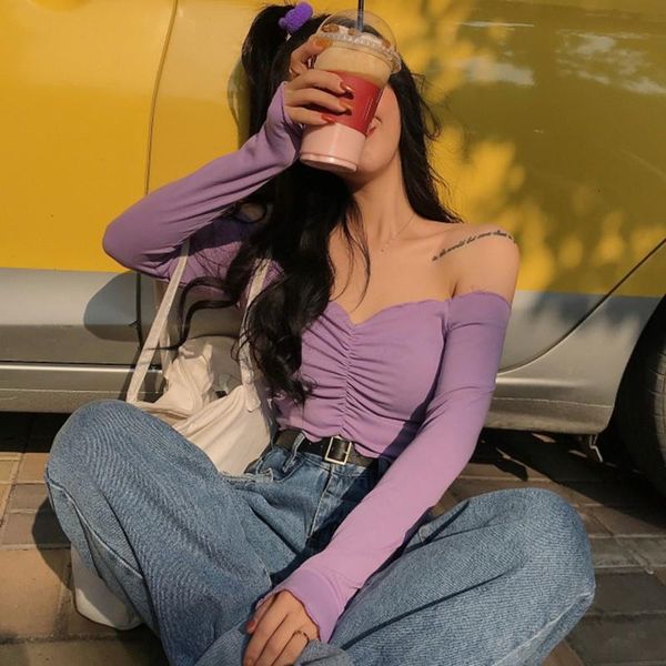 off shoulder t shirt fashion casual solid color tshirt 2021 new long sleeve trendy slim crop, White
off shoulder t shirt fashion casual solid color tshirt 2021 new long sleeve trendy slim crop, White
