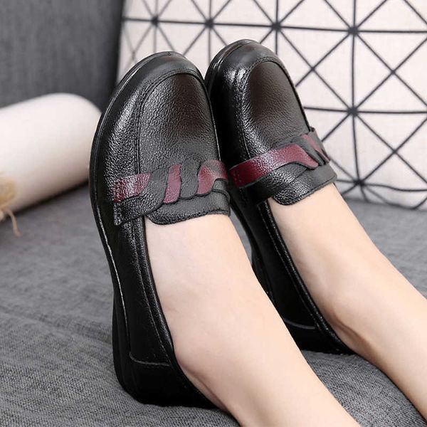 dress shoes women's loafers genuine leather slip-on flat women spring autumn non slip ladies shoes comfortable fashion sturdy sole, Black
dress shoes women's loafers genuine leather slip-on flat women spring autumn non slip ladies shoes comfortable fashion sturdy sole, Black