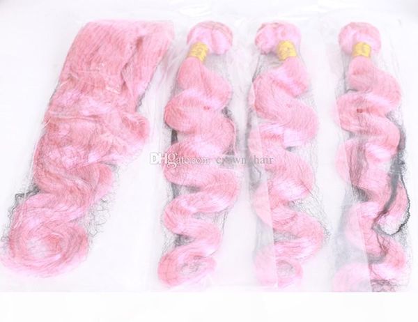 pure pink human hair bundles with lace frontal 13x4 body wave pink hair 3 bundles with ear to ear frontal closure, Black 
pure pink human hair bundles with lace frontal 13x4 body wave pink hair 3 bundles with ear to ear frontal closure, Black