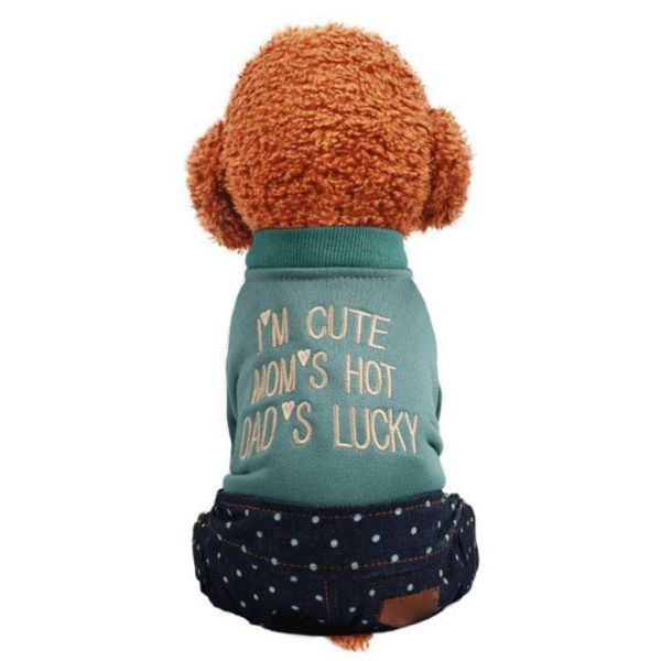 dog apparel pet autumn winter warm costume small dogs letter printed jumpsuit 4-legged clothes
dog apparel pet autumn winter warm costume small dogs letter printed jumpsuit 4-legged clothes