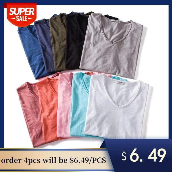 2020 new summer 10 colors v-neck t-shirt men 100% combed cotton solid short sleeve t shirt men fitness undershirt male tees #5q3g, White;black
2020 new summer 10 colors v-neck t-shirt men 100% combed cotton solid short sleeve t shirt men fitness undershirt male tees #5q3g, White;black