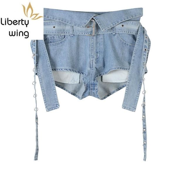 women's jeans casual denim shorts womens sashes high waist irregular short streetwear summer harajuku fashion female clothes, Blue
women's jeans casual denim shorts womens sashes high waist irregular short streetwear summer harajuku fashion female clothes, Blue