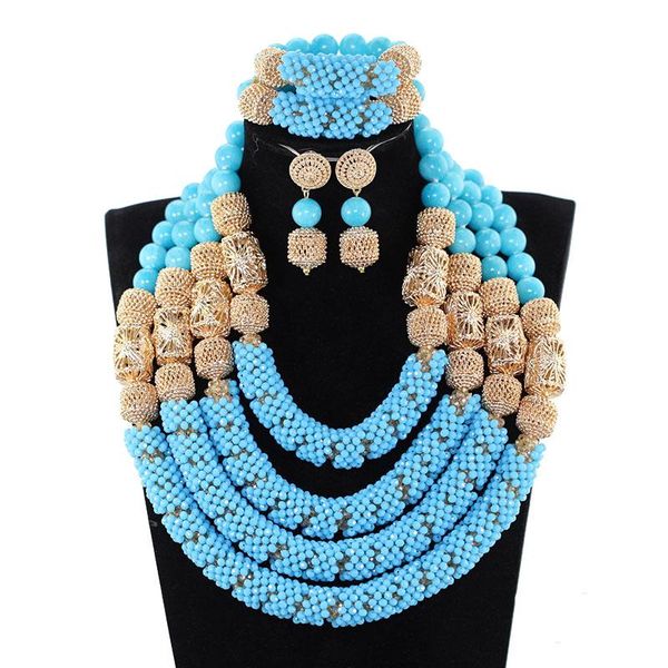 earrings & necklace luxury light blue bold statement crystal set big full african beads wedding jewelry gold costum jewellery we149, Silver
earrings & necklace luxury light blue bold statement crystal set big full african beads wedding jewelry gold costum jewellery we149, Silver