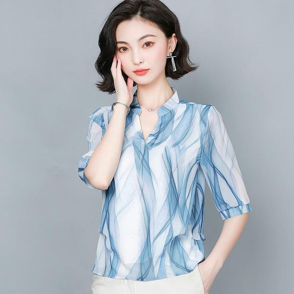 women's blouses & shirts gentle sweet chiffon shirt summer 2021 foreign style v-neck temperament blouse, White
women's blouses & shirts gentle sweet chiffon shirt summer 2021 foreign style v-neck temperament blouse, White