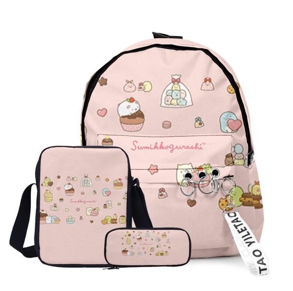 backpack 3pcs/set sumikkogurashi bags children boys girls cute kawaii cartoon oxford waterproof teenager students schoolbag
backpack 3pcs/set sumikkogurashi bags children boys girls cute kawaii cartoon oxford waterproof teenager students schoolbag