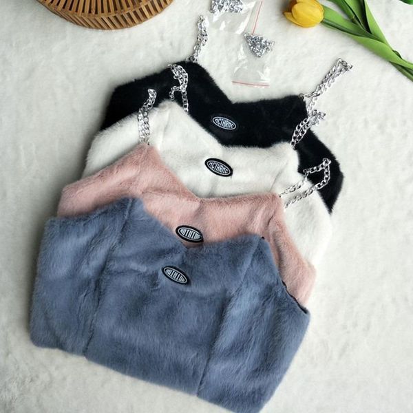 autumn and winter short with plush suspender inside, outside, open navel, chain bottomed vest, versatile lady, Black;white
autumn and winter short with plush suspender inside, outside, open navel, chain bottomed vest, versatile lady, Black;white