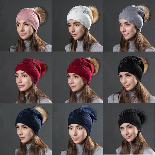 beanie/skull caps cashmere wool hat knitted pom natural fur ball beanie thick double layer slouchy with embellishment rhinestone, Blue;gray
beanie/skull caps cashmere wool hat knitted pom natural fur ball beanie thick double layer slouchy with embellishment rhinestone, Blue;gray