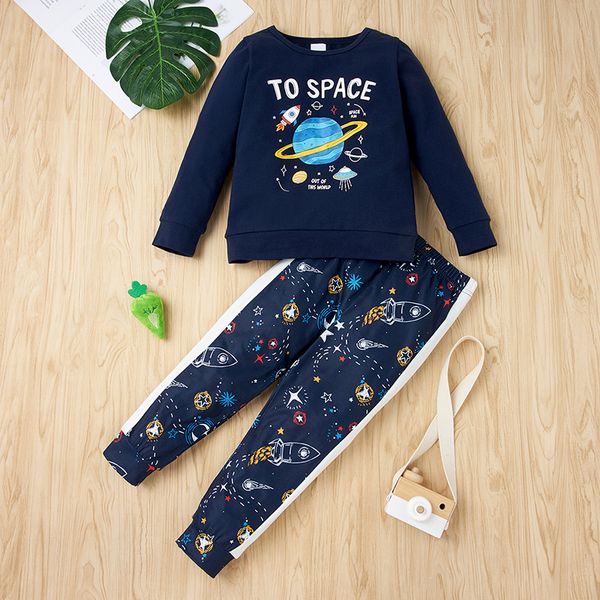 children's star print long sleeve suit casual round neck two piece set comfortable novel and interesting, White
children's star print long sleeve suit casual round neck two piece set comfortable novel and interesting, White