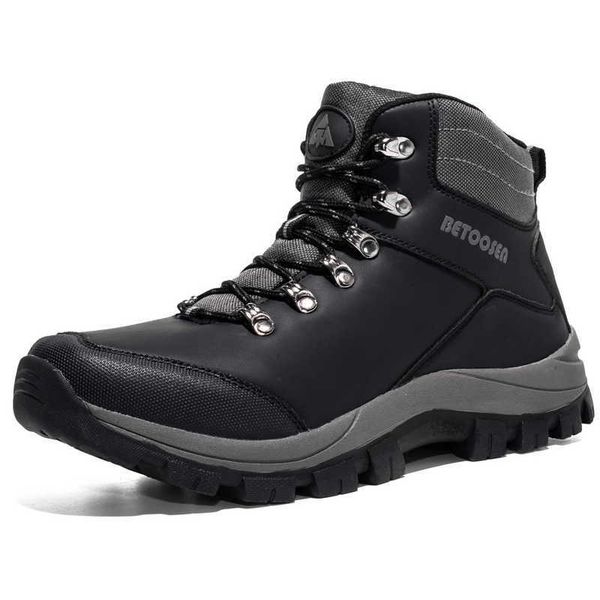 new men's casual high thick bottom lace up climbing boots comfortable package wear resistant and anti slip outdoor shoes, Black
new men's casual high thick bottom lace up climbing boots comfortable package wear resistant and anti slip outdoor shoes, Black