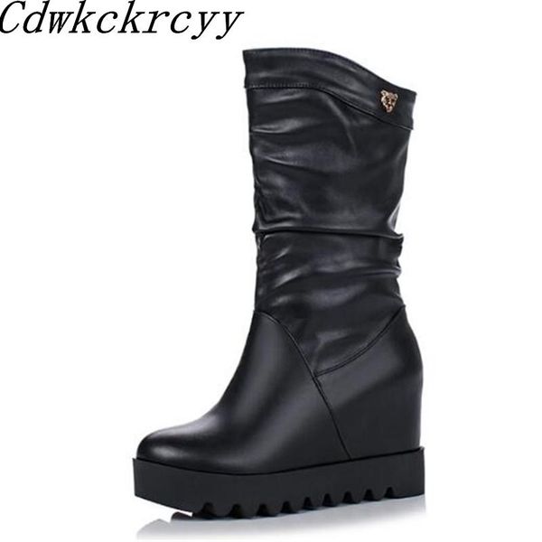 boots women winter style internal increase leisure time college high-heeled sweet middle tube chivalry, Black
boots women winter style internal increase leisure time college high-heeled sweet middle tube chivalry, Black