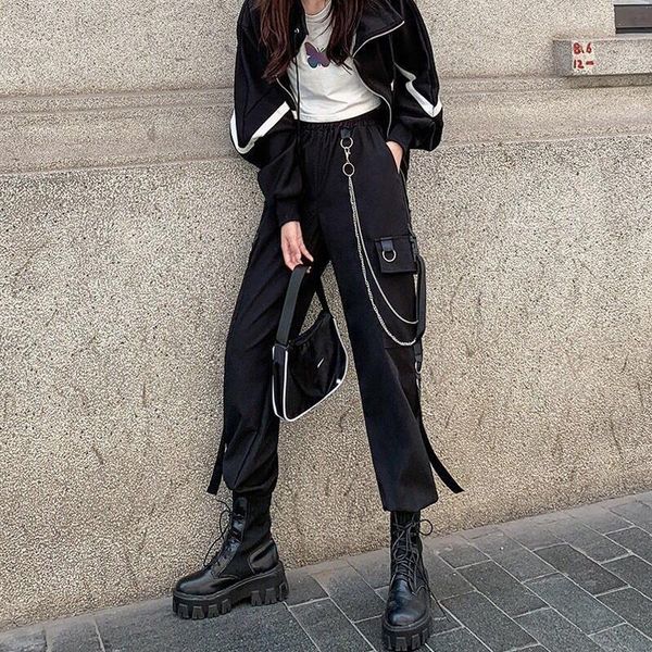 women's pants & capris oversize baggy sweatpants women winter cargo black thick sport casual ribbons harajuku korean style mujer pantal, Black;white
women's pants & capris oversize baggy sweatpants women winter cargo black thick sport casual ribbons harajuku korean style mujer pantal, Black;white