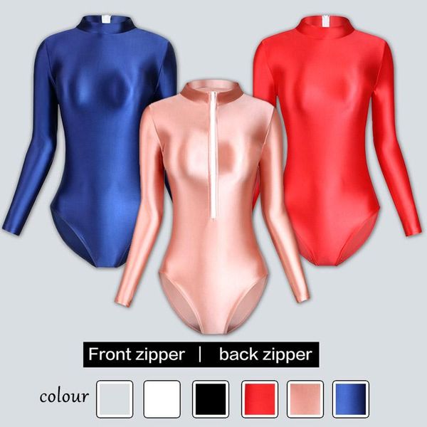 xckny one piece swimsuit women's tight front back zipper two style high slit glossy long sleeve swimsuit bottom coat
xckny one piece swimsuit women's tight front back zipper two style high slit glossy long sleeve swimsuit bottom coat