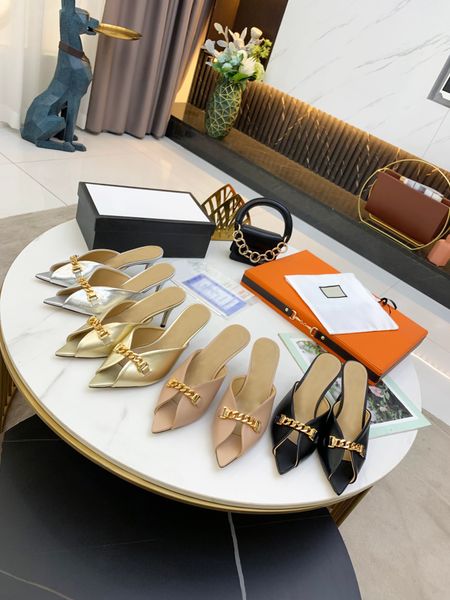 2021 summer stiletto heel pointed leather slippers women's outer wear half slipperss fashion fish mouth sandals, Black
2021 summer stiletto heel pointed leather slippers women's outer wear half slipperss fashion fish mouth sandals, Black