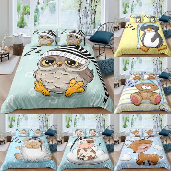 3d animals sleeping bedding set cute printed duvet cover bedcloth 2/3pcs home textil luxury bedspread
3d animals sleeping bedding set cute printed duvet cover bedcloth 2/3pcs home textil luxury bedspread