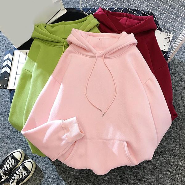 women's hoodies & sweatshirts korean style solid hoodie with kangaroo pocket for women girl autumn winter hooded sudaderas con capucha, Black
women's hoodies & sweatshirts korean style solid hoodie with kangaroo pocket for women girl autumn winter hooded sudaderas con capucha, Black