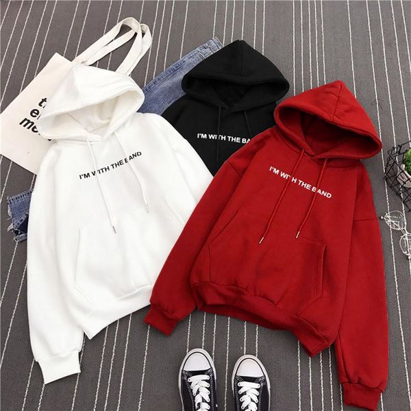 women's hoodie sweatshirt new letter print long sleeve pocket loose jumper pullover autumn winter fashion casual warm #a, Black
women's hoodie sweatshirt new letter print long sleeve pocket loose jumper pullover autumn winter fashion casual warm #a, Black