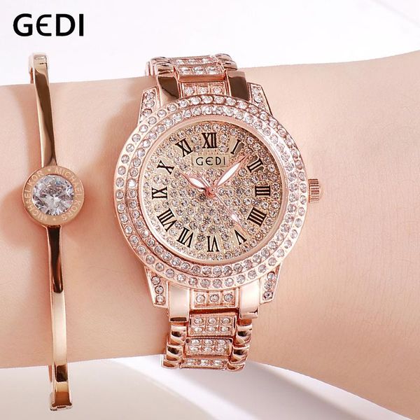wristwatches gedi women watches gold diamond quartz ladies wrist stainless steel clock female watch relogio feminino, Slivery;brown
wristwatches gedi women watches gold diamond quartz ladies wrist stainless steel clock female watch relogio feminino, Slivery;brown