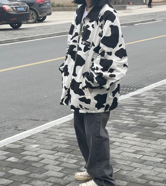 women's jackets oversize coat spring and autumn 2021 loose casual versatile black double-sided cow jacket, Black;brown
women's jackets oversize coat spring and autumn 2021 loose casual versatile black double-sided cow jacket, Black;brown