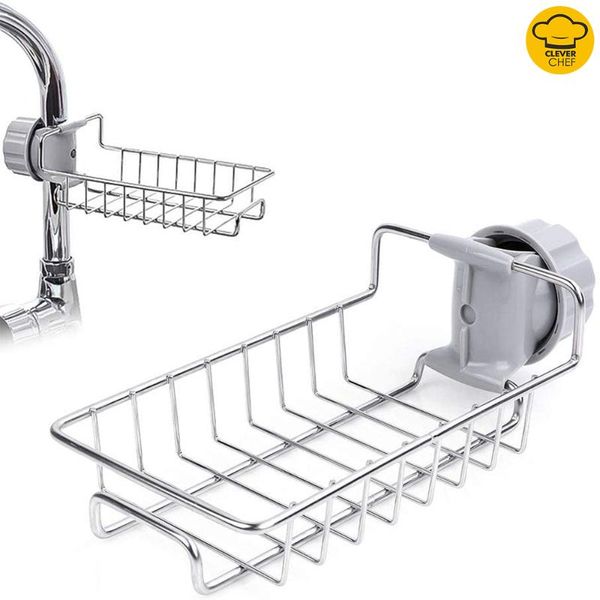 hooks & rails stainless steel faucet rack storage sink caddy sponge soap holder organizer hanging drain shelf for bathroom kitchen
hooks & rails stainless steel faucet rack storage sink caddy sponge soap holder organizer hanging drain shelf for bathroom kitchen