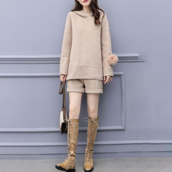 two piece dress women sets 2021 autumn korean long sleeve wool hoodies and shorts elegant office ladies causal 2 pieces suits, White
two piece dress women sets 2021 autumn korean long sleeve wool hoodies and shorts elegant office ladies causal 2 pieces suits, White