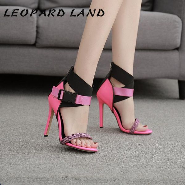 dress shoes leopard land women's high heels summer fashion wild color matching fine high-heeled sandals large size buckle zl, Black
dress shoes leopard land women's high heels summer fashion wild color matching fine high-heeled sandals large size buckle zl, Black