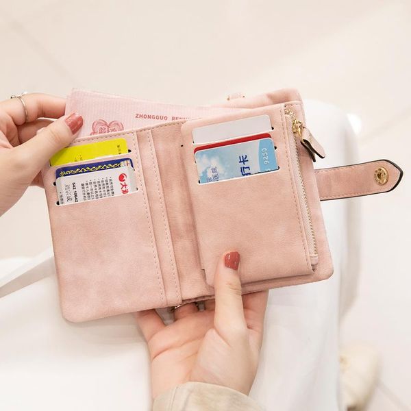 wallets women fashion crocodile pattern short wallet female large-capacity multifunctional multi-card student clutch coin purse, Red;black