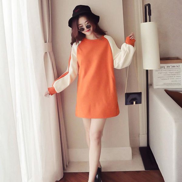 casual dresses #2118 spring long sleeve sweatshirts for women o-neck cotton tshirt dress ladies loose mini girls korean, Black;gray
casual dresses #2118 spring long sleeve sweatshirts for women o-neck cotton tshirt dress ladies loose mini girls korean, Black;gray