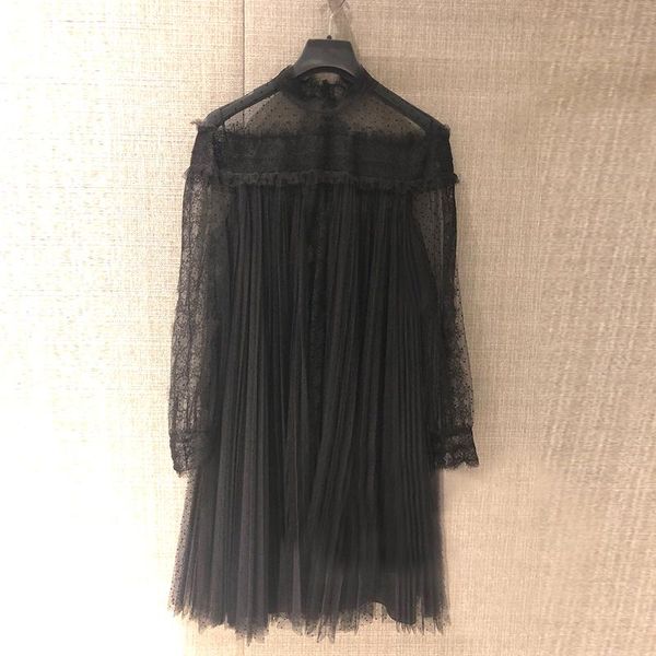 casual dresses fairy beauty gauze dress in early spring wave point splicing lace collar pleated girl, Black;gray
casual dresses fairy beauty gauze dress in early spring wave point splicing lace collar pleated girl, Black;gray