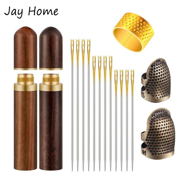 16pcs sewing tool kits wooden needle case & embroidery needles & finger protector sewing thimble for needlework craft, Black
16pcs sewing tool kits wooden needle case & embroidery needles & finger protector sewing thimble for needlework craft, Black